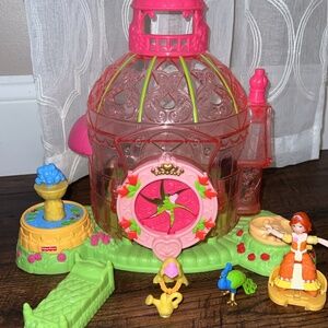 Fisher Price Precious Places Flower Palace Imaginext Fold and Go Playset